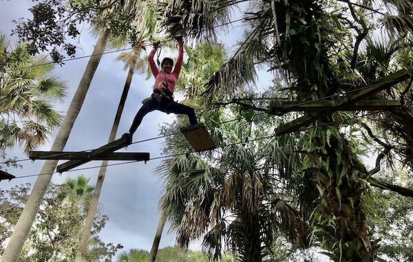 Ziplining courtesy Floridas Historic Coast